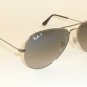 New RAY BAN Aviator Sunglasses Gunmetal Frame RB 3025 004/78 Polarized Lens 55mm