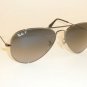 New RAY BAN Aviator Sunglasses Gunmetal Frame RB 3025 004/78 Polarized Lens 55mm