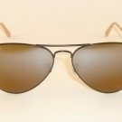New RAY BAN  Aviator Sunglasses Black Frame  RB 3025 006/3K  Brown Mirror Lenses