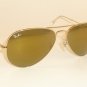 New RAY BAN Aviator Gold Frame RB 3025 W3276 Gold Mirror Lenses 58mm