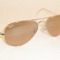New RAY BAN Aviator Sunglasses Silver Frame RB 3025 003/3E Pink Mirror Lenses