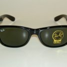 New RAY BAN Sunglasses Black  WAYFARER  RB 2132 901L G-15 Glass Lens 55mm  LARGE
