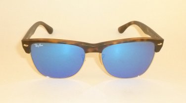 New Ray Ban Sunglasses Clubmaster Oversized Rb 4175 6092 17 Blue Mirror Lens