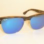 New RAY BAN Sunglasses CLUBMASTER OVERSIZED RB 4175 6092/17 Blue Mirror Lens
