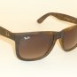 RAY BAN Justin Sunglasses Rubber Havana Brown RB 4165 710/13 Gradient Brown 54mm