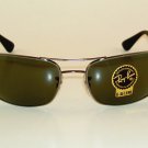 New RAY BAN  Sunglasses  Gunmetal Frame  RB 3445 004  G-15 Glass Lenses