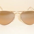 New RAY BAN Aviator Sunglasses Gold Frame RB 3025 001/3E Pink Mirror Lenses 58mm