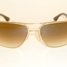 New RAY BAN  Sunglasses  Gold Frame  RB 3483 001/51  Glass Gradient Brown Lenses