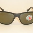 New RAY BAN Sunglasses  Black Frame  RB 4181 601/9A  Polarized Gray/Green Lenses