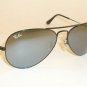 New  Ray Ban  AVIATOR Sunglasses  Black Frame  RB 3025 002/40 Mirror Lenses 55mm