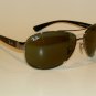 New RAY BAN Sunglasses Gunmetal AVIATOR RB 3386 004/71 Gray Lenses 67mm