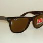 New RAY BAN Sunglasses Wayfarer Brown Frame RB 2140 902/57 Polarized Brown 50mm