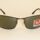 New  RAY BAN  Sunglasses  Black Frame  RB 3498 002/71  Green Lenses  61mm