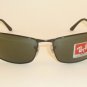 New  RAY BAN  Sunglasses  Black Frame  RB 3498 002/71  Green Lenses  61mm