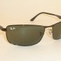 New  RAY BAN  Sunglasses  Black Frame  RB 3498 002/71  Green Lenses  61mm