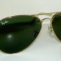 New RAY BAN AVIATOR Sunglasses GOLD FRAME RB 3025 W3234 Medium/Small 55mm