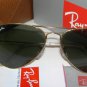 New RAY BAN AVIATOR Sunglasses GOLD FRAME RB 3025 W3234 Medium/Small 55mm