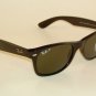 RAY BAN New WAYFARER Black Frame RB 2132 901/58 Glass Polarized Green 55mm LARGE