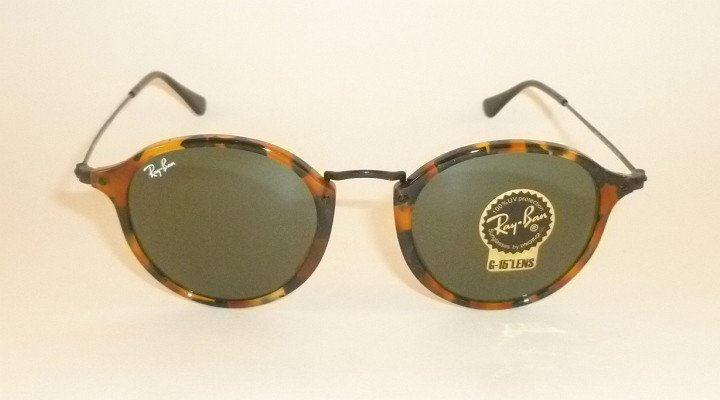New  RAY BAN  Sunglasses  Tortoise Frame  RB 2447 1157  G-15  Glass Green Lenses