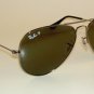 New RAY BAN Aviator Sunglasses Gunmetal Frame RB 3025 004/58 Polarized Lens 55mm