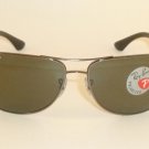 New  RAY BAN  Sunglasses  Gunmetal Frame  RB 3502 004/58  Polarized Lenses  61mm