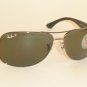 New  RAY BAN  Sunglasses  Gunmetal Frame  RB 3502 004/58  Polarized Lenses  61mm
