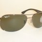 New  RAY BAN  Sunglasses  Gunmetal Frame  RB 3502 004/58  Polarized Lenses  61mm