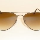 New RAY BAN Aviator Sunglasses Brown Frame  RB 3025 014/51 Gradient Brown Lenses