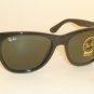 New RAY BAN Sunglasses Black Frame RB 4184 601 G-15 Green Glass Lenses