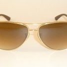 New RAY BAN Sunglasses TECH Gold Frame RB 8313 001/51 Gradient Brown Lenses 58mm