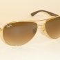 New RAY BAN Sunglasses TECH Gold Frame RB 8313 001/51 Gradient Brown Lenses 58mm