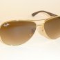 New RAY BAN Sunglasses TECH Gold Frame RB 8313 001/51 Gradient Brown Lenses 58mm