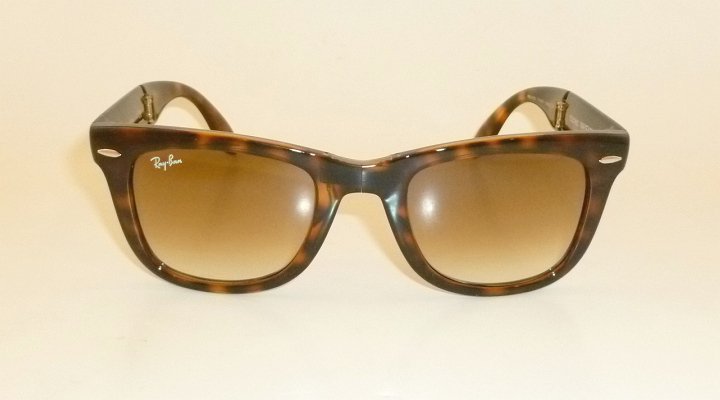 RAY BAN Sunglasses FOLDING WAYFARER Tortoise  RB 4105 710/51 Gradient Brown 54mm