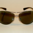 New  RAY BAN  Sunglasses  Gunmetal  AVIATOR  RB 3386 004/71 Green Lenses  63mm