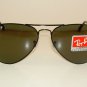 New RAY BAN Aviator Sunglasses Glass Polarized Green  RB 3025 002/58 Black  55mm