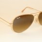 New RAY BAN Aviator Sunglasses Matte Gold RB 3025 112/85 Gradient Brown 55mm