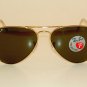 New RAY BAN  Aviator Sunglasses Glass Polarized Green  RB 3025 001/58  Gold 58mm