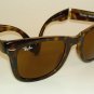 New RAY BAN Sunglasses Tortoise FOLDING WAYFARER RB 4105 710 Brown Lenses 50mm