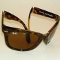New RAY BAN Sunglasses Tortoise FOLDING WAYFARER RB 4105 710 Brown Lenses 50mm