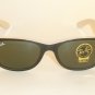 New RAY BAN Sunglasses WAYFARER Top Black On Beige RB 2132 875 G-15 Lens 55mm