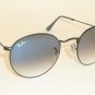 New RAY BAN Sunglasses ROUND METAL Black Frame RB 3447 006/3F Gradient Blue