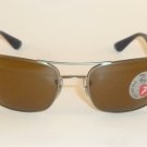 New RAY BAN Sunglasses Matte Gunmetal Frame RB 3445 029/57 Polarized Brown  64mm
