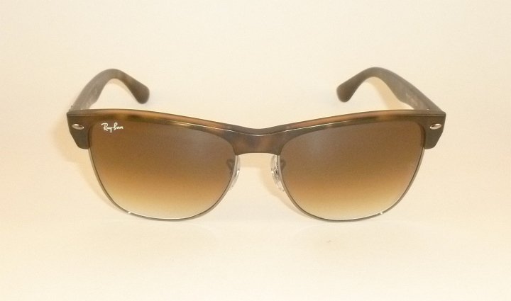 New RAY BAN Sunglasses CLUBMASTER OVERSIZED  RB 4175 878/51  Brown Gradient Lens