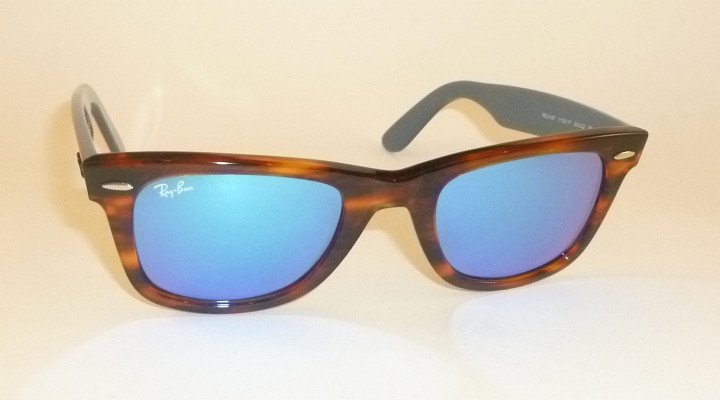 New RAY BAN Original WAYFARER Sunglasses RB 2140 1176/17 Blue Mirror ...