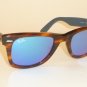 New RAY BAN Original WAYFARER Sunglasses RB 2140 1176/17 Blue Mirror Lenses 50mm