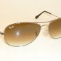 New RAY BAN Sunglasses COCKPIT Gunmetal RB 3362 004/51 Brown Gradient Lens 59mm