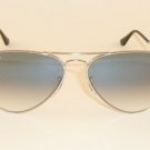 New RAY BAN Aviator Sunglasses Silver Frame  RB 3025 003/3F  Gradient Blue  55mm