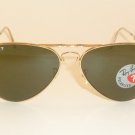New RAY BAN  FOLDING  Aviator  Gold Frame  RB 3479 001/58  Polarized Lenses 58mm
