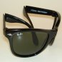 New RAY BAN Sunglasses FOLDING WAYFARER RB 4105 601 Black 50mm G-15 Glass Lens