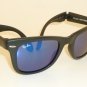 New RAY BAN Sunglasses FOLDING WAYFARER Matte Black RB 4105 601S/68 Blue Lens